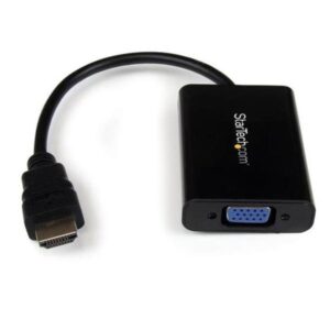 Adaptador hdmi a vga - jack 3.5mm - micro usb tipo b startech 25cm - macho - hembra - negro