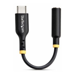 Adaptador usb tipo c a mini jack 3.5mm startech 12.7cm - macho - hembra - negro