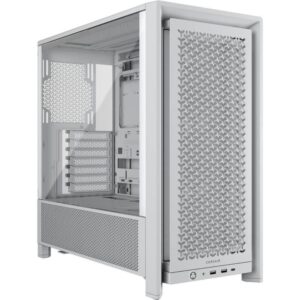 Caja ordenador gaming corsair frame 4000d rs atx cristal templado blanca