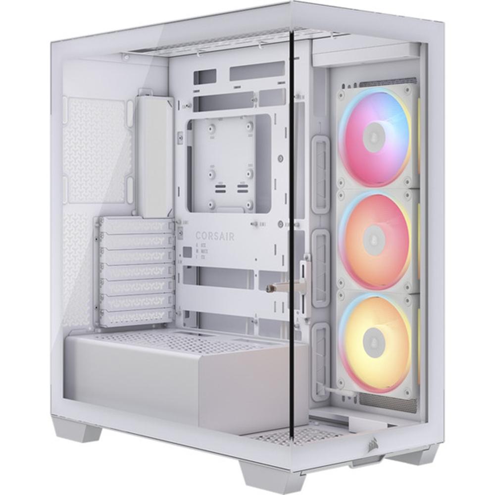 Caja ordenador gaming corsair 3500x lx - r rgb icue atx cristal templado blanca