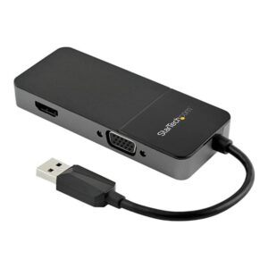 Adaptador usb tipo a a hdmi - vga startech - macho - hembra - negro - plata