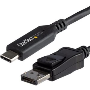 Cable usb tipo c a displayport startech 1.8m - macho - macho - negro