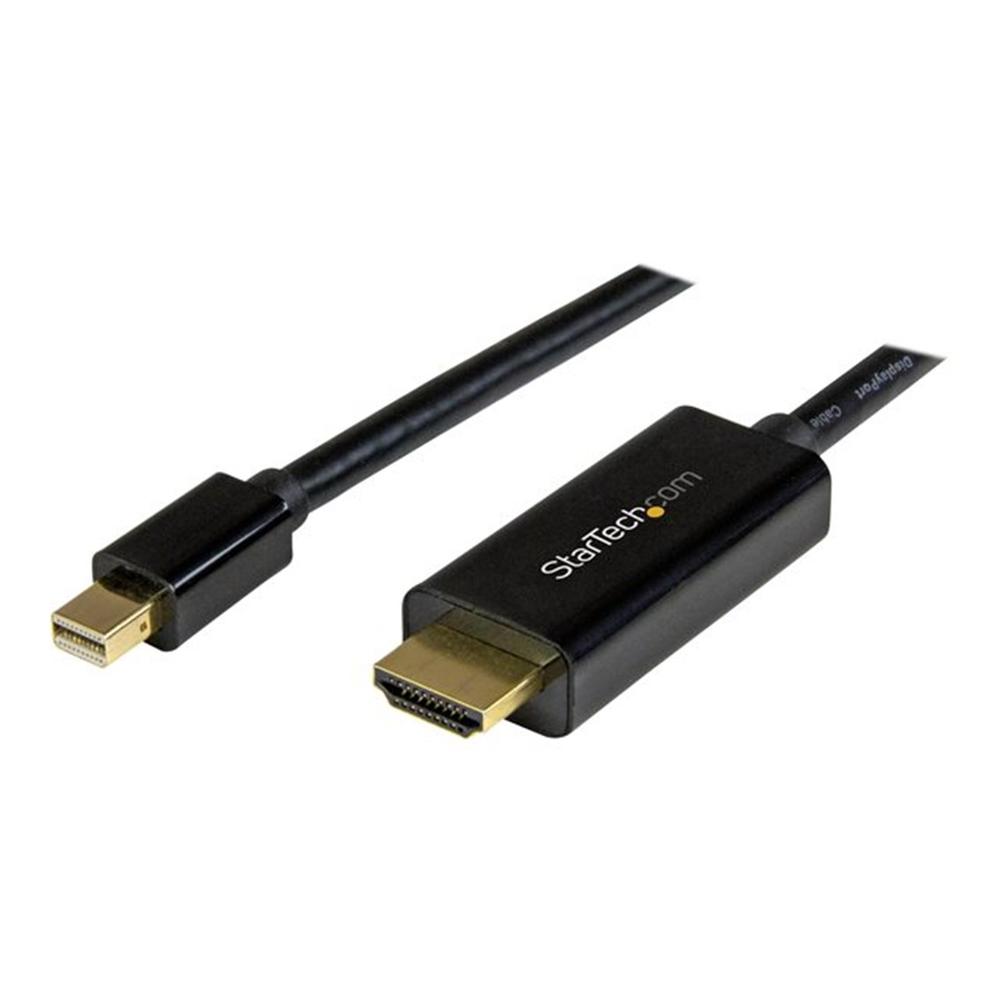 Cable mini dp a hdmi startech 1m - macho - macho - negro