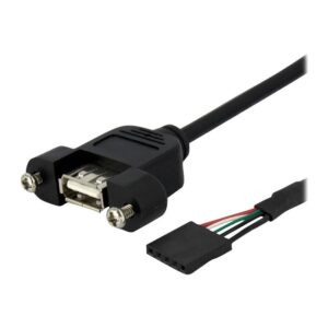 Cable usb 4 clavijas a usb 5 pines statech 0.3m - hembra - hembra - negro