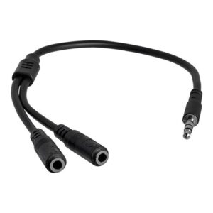 Cable mini jack 3.5mm startech 0.2m - hembra - macho - negro