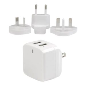 Cargador pared startech usb2pacwh 17w 2x usb tipo a blanco
