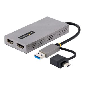 Adaptador usb 3.0 - usb tipo c a 2x hdmi startech macho - hembra - gris