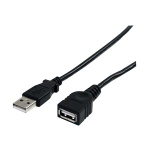 Cable usb 2.0 startech 1.8m - macho - hembra - negro