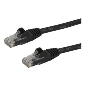 Cable de red startech latiguillo rj45 utp cat6 10m negro