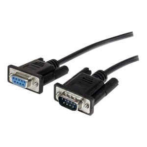 Cable db9 startech 1m - macho - hembra - negro