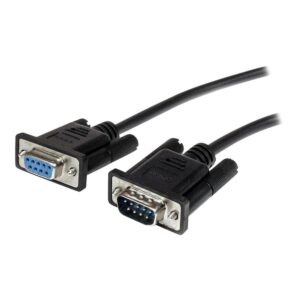 Cable db9 startech 2m - macho - hembra - negro