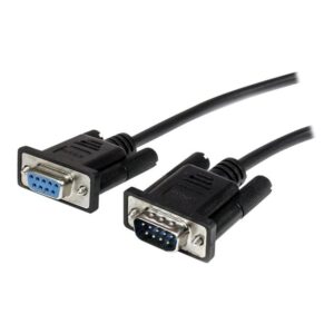 Cable db9 startech 0.5m - macho - hembra - negro
