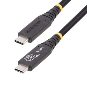 Cable usb tipo c startech 0.50m - macho - macho - negro