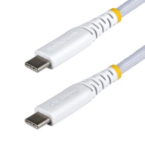Cable usb tipo c startech 0.15m - macho - macho - blanco trenzado