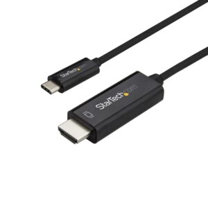 Cable usb tipo c a hdmi 4k startech 1m - macho - macho - negro