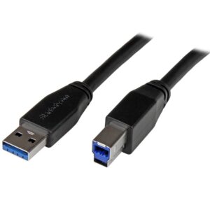 Cable usb tipo a a usb tipo b startech 10m - macho - macho - negro