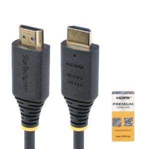Cable hdmi 4k premium startech 1m - macho - macho - negro