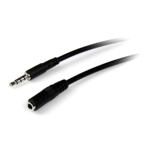 Cable jack 3.5mm startech 2m - macho - hembra - negro