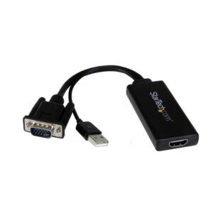 Adaptador vga a hdmi startech macho - hembra - negro + alimentacion usb