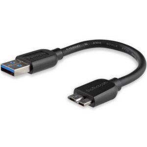 Cable usb tipo a a micro usb tipo b startech 0.15m - macho - macho - negro