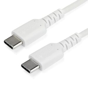 Cable usb tipo c startech 1m - macho - macho - blanco