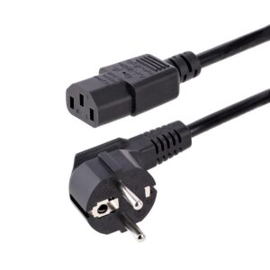 Cable schuko a c13 startech 2m - macho - hembra - negro