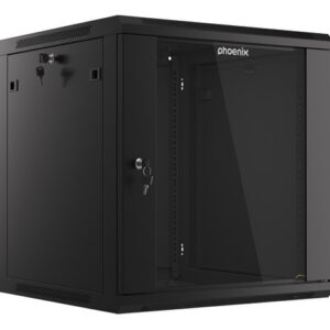 Armario rack phoenix 12u 600x600x640 auto - ensamblado 19'' hasta 60 kg negro