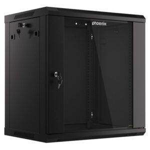 Armario rack phoenix 12u 600x450x640 auto - ensamblado 19'' hasta 60 kg negro