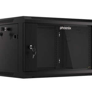 Armario rack phoenix 6u 600x450x368 auto - ensamblado 19'' hasta 60 kg negro