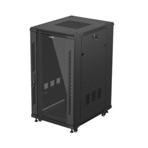 Armario rack phoenix 22u 600x800 de pie servidor 19'' hasta 1000 kg negro