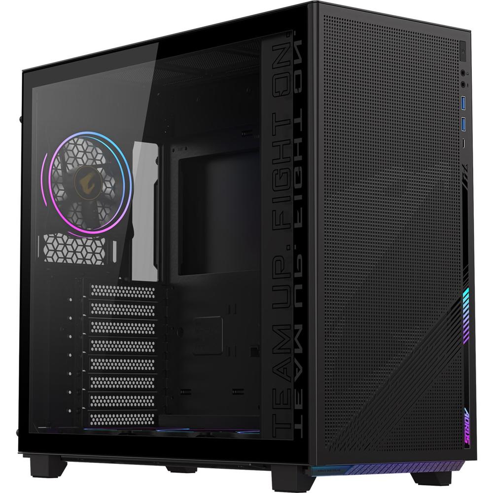 Caja ordenador gaming gigabyte aorus c400 atx argb vidrio negra