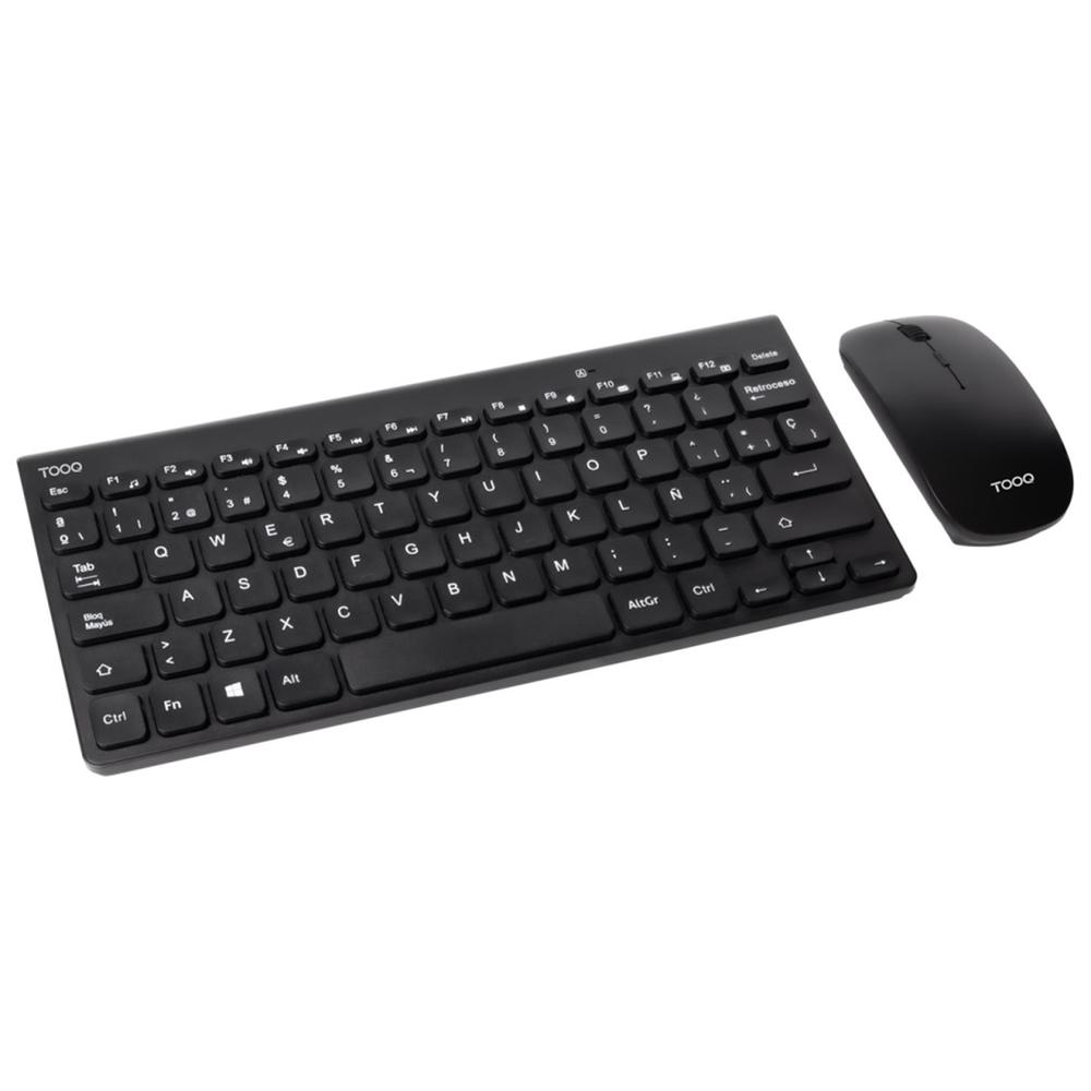 Kit teclado + raton tooq tqkmw - 3101 - b rf inalambrico negro compacto