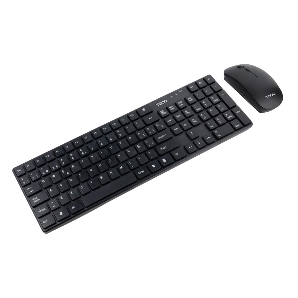 Kit teclado + raton tooq tqkmw - 3102 - b rf inalambrico negro