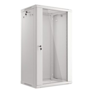 Armario lanberg mural rack 19 pulgadas 22u - 600x450 flat pack v2 gris