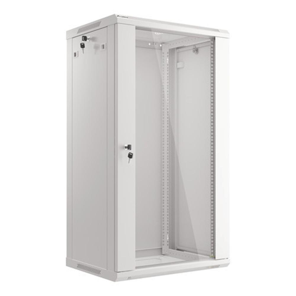 Armario lanberg mural rack 19 pulgadas 22u - 600x450 flat pack v2 gris