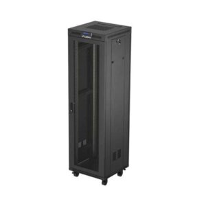 Armario lanberg rack 19 pulgadas 42u - 600x600 flat pack v2 puerta mesh con lcd negro