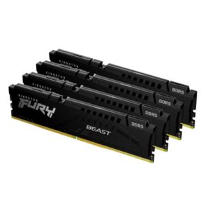 Memoria ram ddr5 64gb 4x16gb kingston - 6000mt - s - pc5 - 48000 - fury beast - cl40 - 1.35v