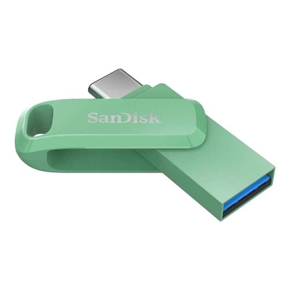 Memoria usb tipo a - usb tipo c sandisk 128gb ultra dual drive go verde