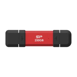 Memoria usb tipo a - usb tipo c silicon power ds72 250gb rojo