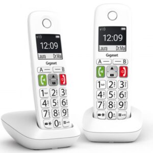 Telefono fijo inalambrico gigaset e290 duo blanco 300 numeros - 42 tonos
