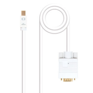 Cable nanocable conversor mini dp a vga mini dp - m - vga - m blanco 3.0 m