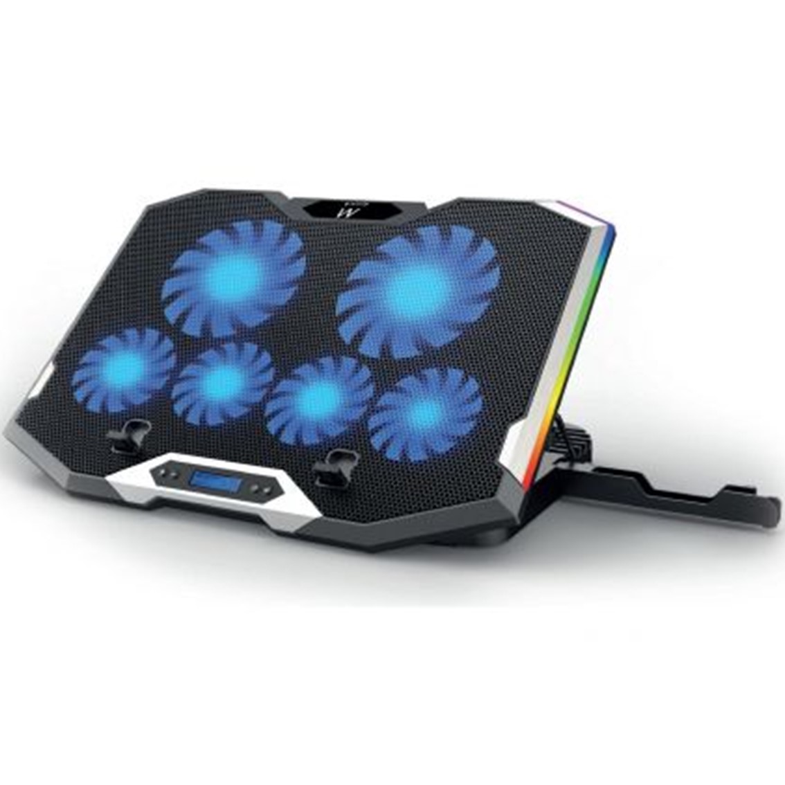 Soporte - base refrigeracion para ordenador portatil ewent ew1260 - 6 ventiladores - hub 2 puertos - rgb - hasta 17 pulgadas