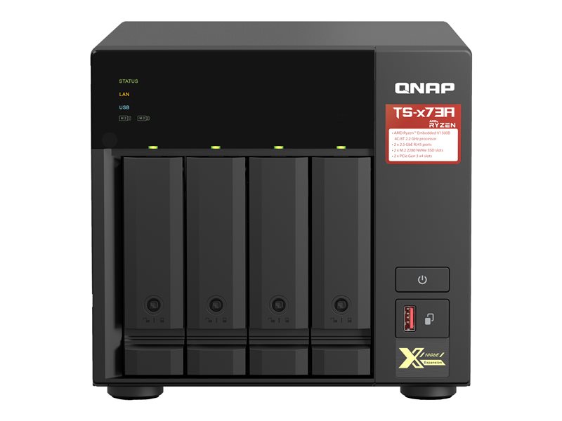 Servidor nas qnap ts - 473a - 8g 8gb 2.5g 4 compartimientos