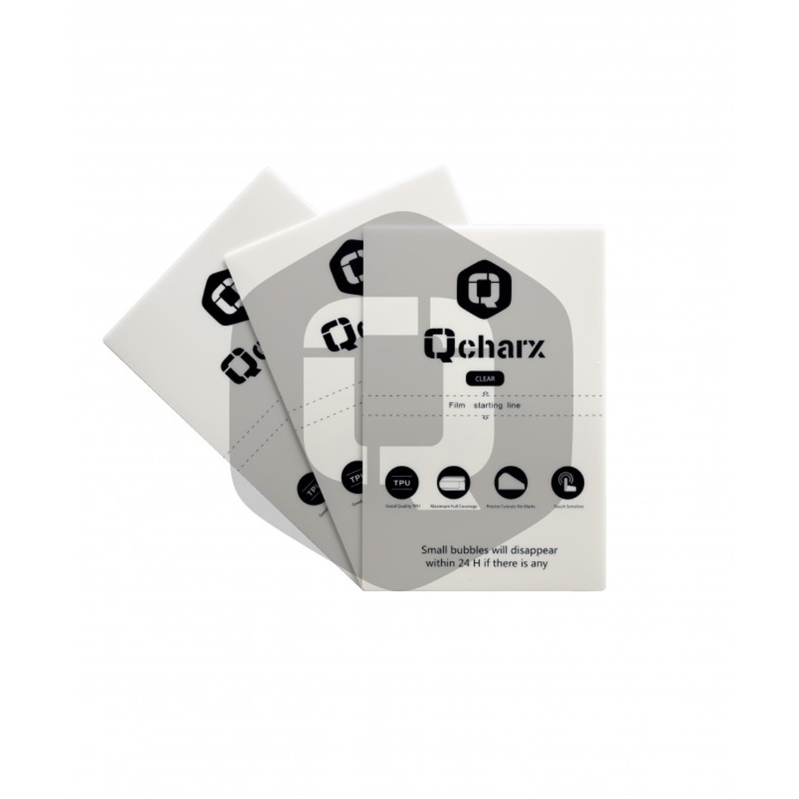 Laminas de proteccion frontales qcharx hidrogel hd qx1 lite 50 unidades