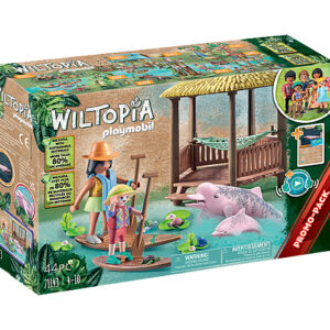 Playmobil wiltopia - tour de remo con los delfines de río