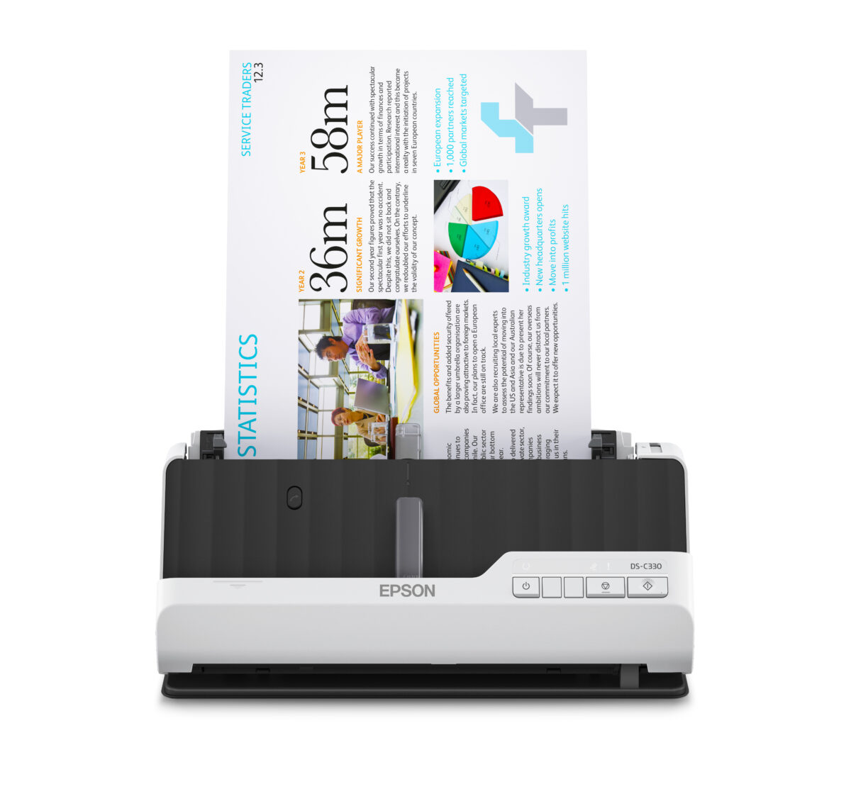 Escaner sobremesa epson ds - c330 a4 - 30ppm - duplex - compacto - adf 20hojas