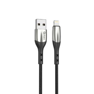Cable qcharx toronto usb a lightning 3a - 1 m - zinc negro cordon suave