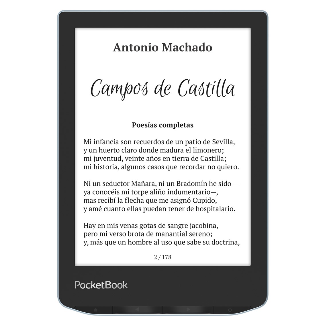 Libro electronico ebook pocketbook verse 6 pulgadas 8gb azul brillante - bright blue