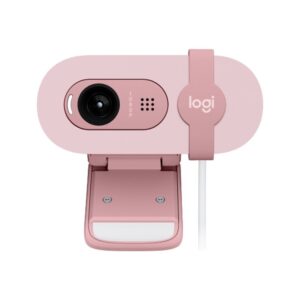 Webcam logitech brio 100 rosado full hd - usb
