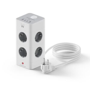 Regleta sobremesa ewent ew3864 8x schuko - 2x usb tipo a - 2x usb tipo b